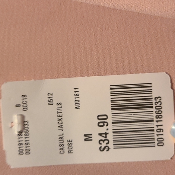 Rose colored causal jacket - Picture 3 of 5